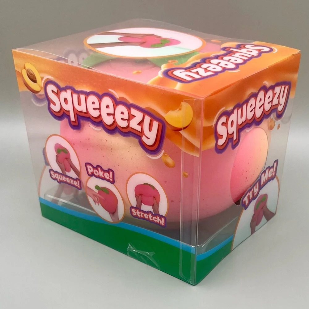 Sunny Days Jumbo SQUEEEZY PEACH Squishy Sensory Stress Relief Toy NIB